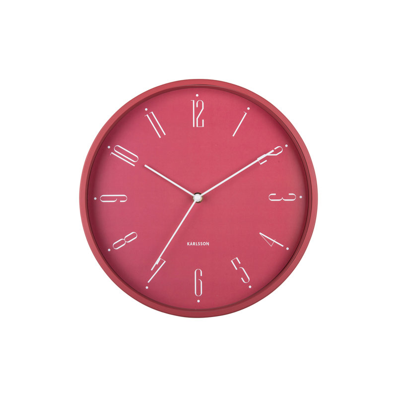 Iron Wall Clock, Red