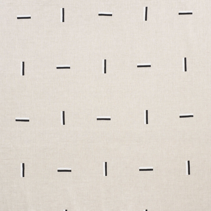 Tissu Schumacher x Caroline Z Hurley, Noir / Blanc