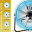 Ventilateur à carénage robuste de 20 pouces, circulateur d'air industriel à haute vitesse 6300 CFM avec moteur IP44, homologué UL pour garage atelier - jaune