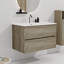 Meuble-lavabo mural avec lavabo en céramique intégré et trop-plein-291330639