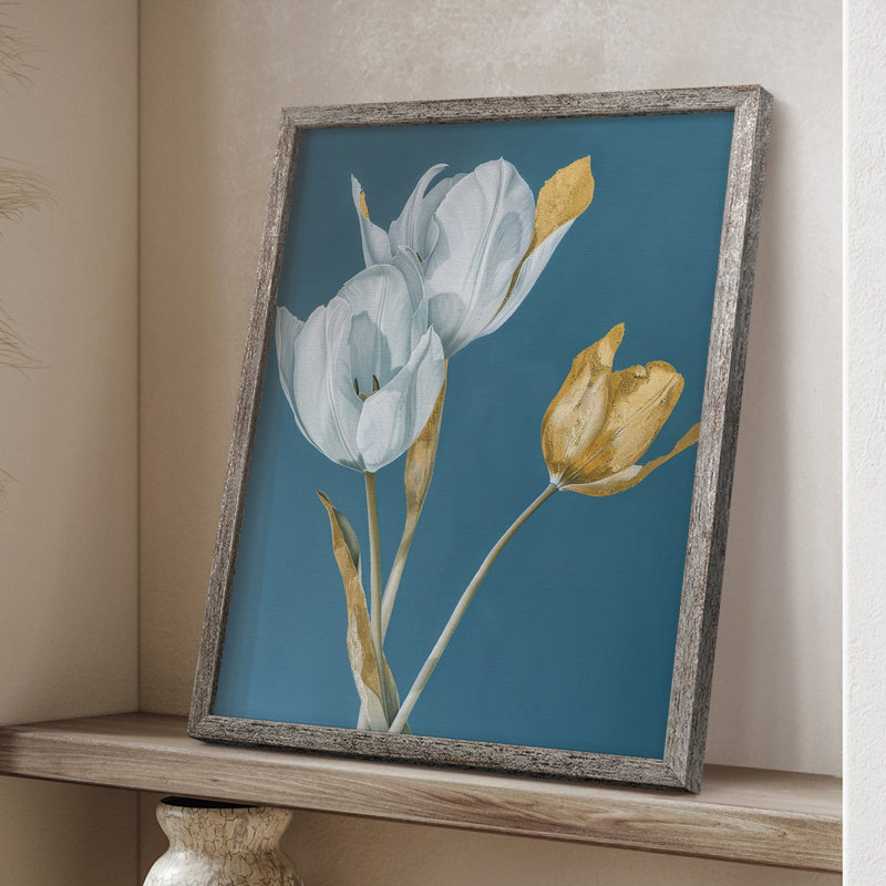 Impression encadrée FLORAL Series Cxxxiv - bois massif, H 30 po x l 24 po