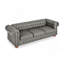 Canapé Chesterfield capitonné rembourré 3 places en polyuréthane avec accoudoirs cloutés-1921136796