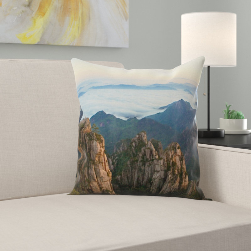 Mountains Throw Pillow