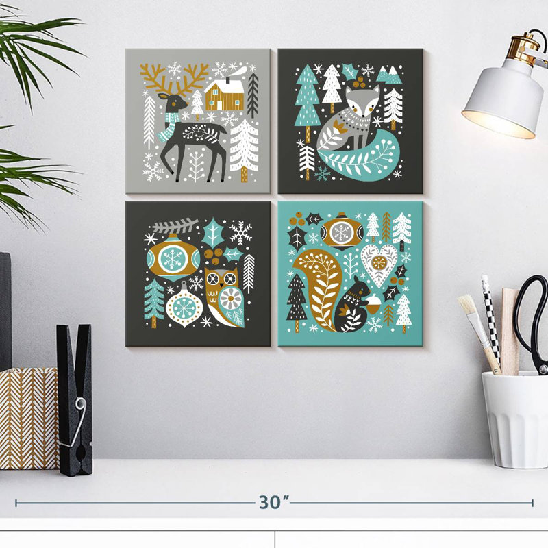 Animaux de Noël scandinaves Lelend, H 18 po x l 18 po