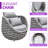 Fully Assembled Altuminum Frame PVC-coated polyester Rope 4set 3 Person Outdoor Lounge Single Sofas With Coffee Table and Cushions for Outdooruse,Balcony, Terrace, Poolside,Garden,Patio,Porch-216699987