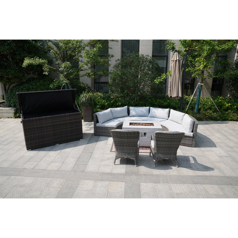 Algird 8 - Person Patio Conversation Set with Cushions