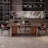 Nut-brown Rectangular Sintered Stone tabletop Dining Table-1221714519