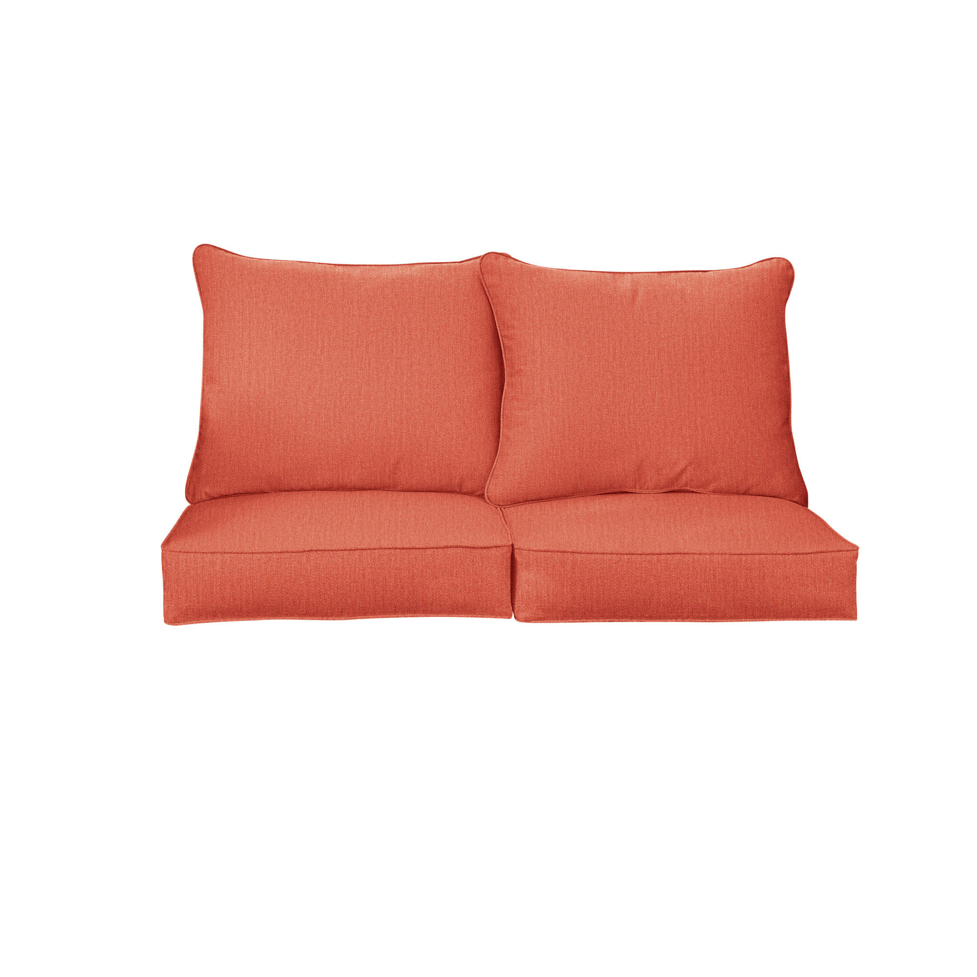 Davana Sunbrella Outdoor Loveseat, Canvas Persimmon Sunbrella® Canvas, 25" W x 25" D