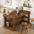 Kitchen Island With Storage Shelves, 55 Inch Kitchen Shelf With Large Worktop, Stable Wooden Structure, Farmhouse Style-1660733894
