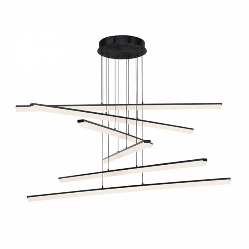 Luminaire suspendu à del unique 6 lumières Frampton Cotterell, Noir