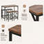 Ensemble de table de bar industriel 5 pièces avec table rectangulaire et 4 tabourets sans accoudoirs. Panneaux de particules au fini mélaminé, structure en acier. Conception compacte et pliable, idéale pour les cuisines et les petits espaces.