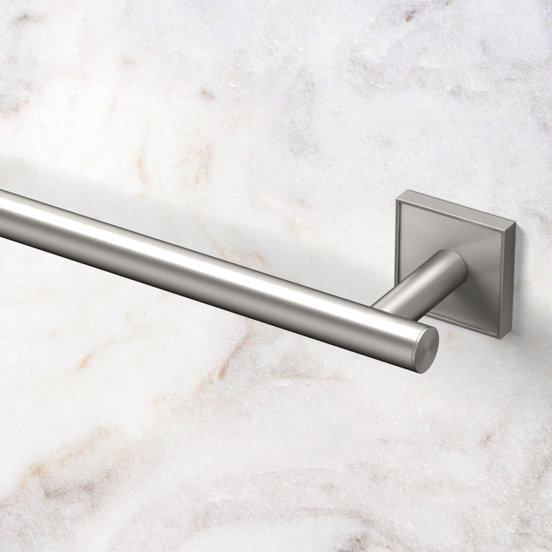 Porte-serviettes Mode | Porte-serviettes mural pour salle de bain, cuisine, H 2 po x l 20 po x P 3,13 po, Nickel satiné