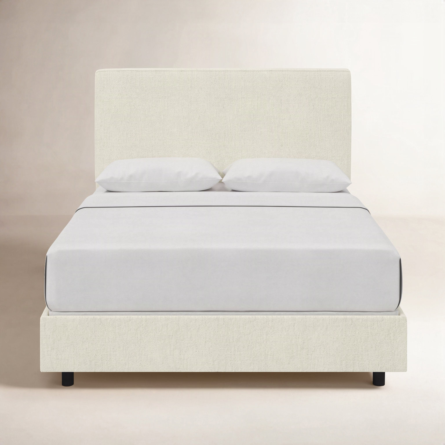 Marquise Cotton Upholstered Bed, California King, Milsap Canvas Sustain® Tweed