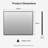 Rectangular Aluminum Bathroom Mirror, Horizontal or Vertical Wall Mount