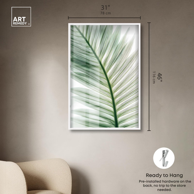 Forest Coast I, Shadowbox, impression d'art mural côtier par Art Remedy, cadre blanc, 31 x 46, 46" H x 31" W, White Frame