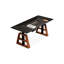 Bureau debout en bois massif noir et noyer-352219153
