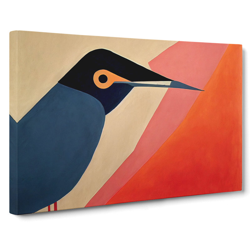 Heartwarming Abstract Bird - Wrapped Canvas Print, 35cm H x 50cm W x 3cm D