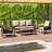 5-Person Patio Wooden Seating Group With Cushions-515768438