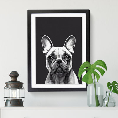 FRM-V0523-1047X French Bulldog Conceptual - Single Picture Frame Print