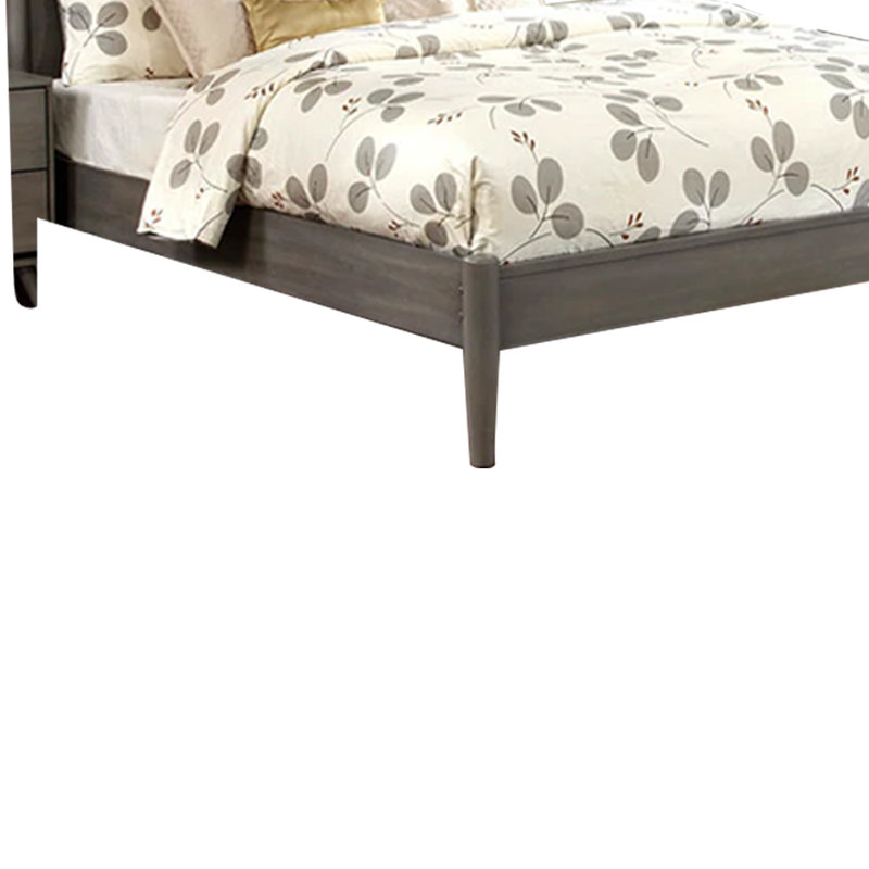 Lit plateforme Scheffler, Gris, Grand