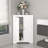 Floor Corner Cabinet With 2 Doors And Adjustable Shelves, For Bathroom, Kitchen, Living Room, Or Bedroom, White
