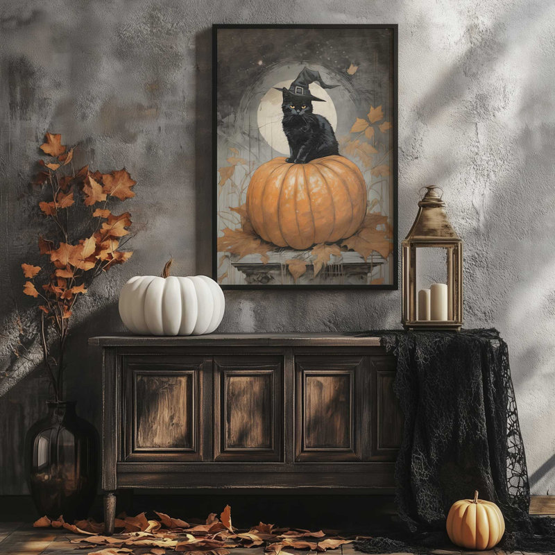Impression de moustaches d'Halloween, Or poli, H 37,25 po x l 25,25 po