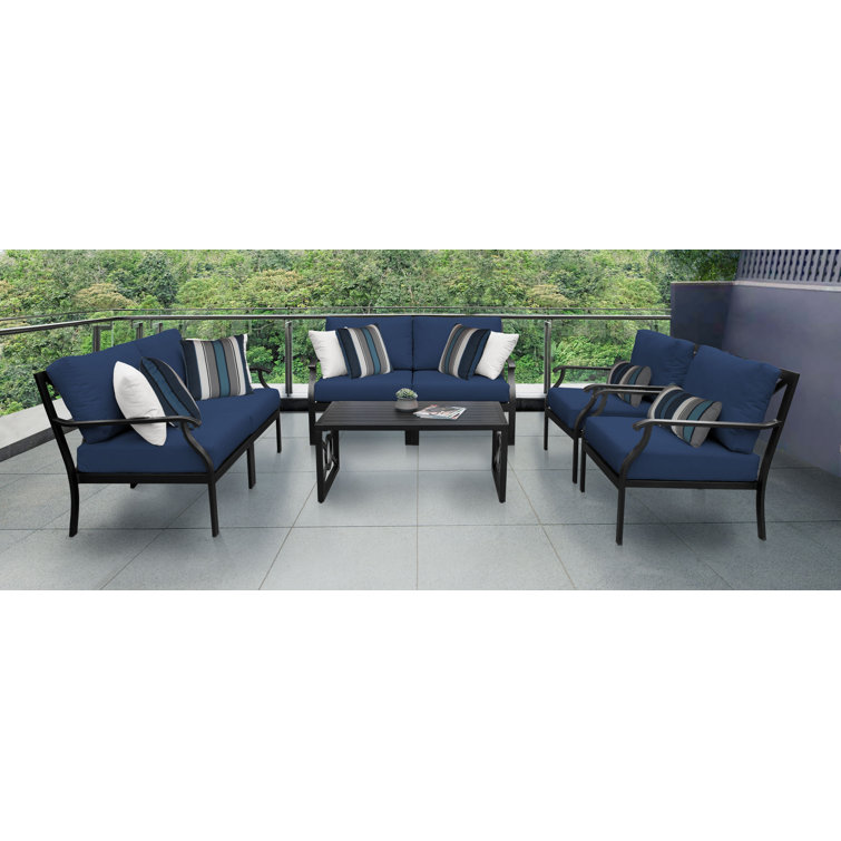 Ensemble de conversation modulaire avec coussins 5 pièces Madison