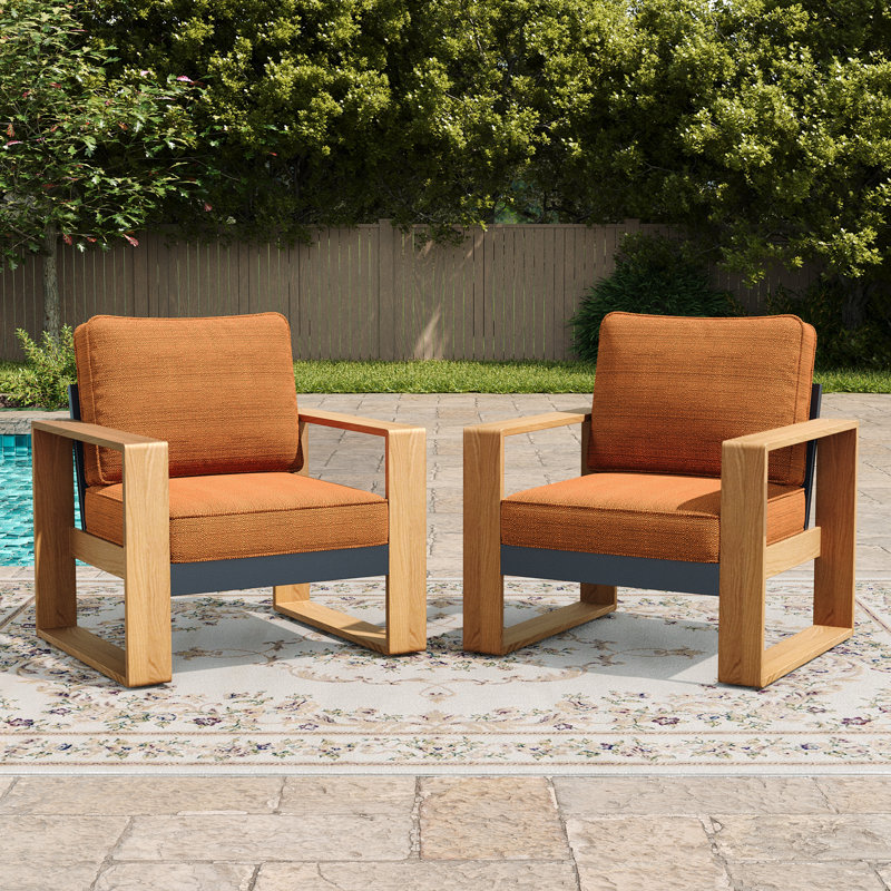 Outdoor Lounge Chair, Orange