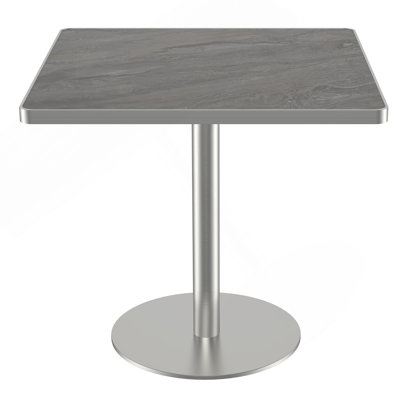 Square Modern Dinning Table 31.5 Inches Bistro Table Tulip Table With Faux Marble Top,Easy Assemble,Sturdy Metal Frame Diameter