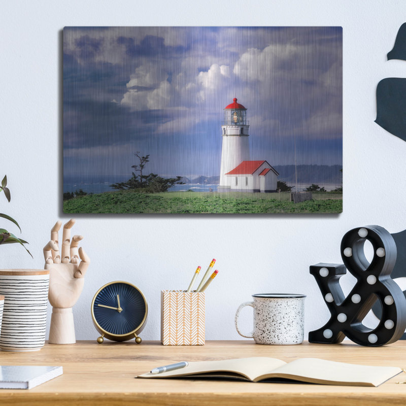 «Red toit phare» par Dennis Frates, H 12 po x l 16 po