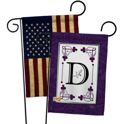 Ensemble de drapeaux de jardin Classic P Initiale Simply Beauty Country Living Bannière 13 x 18,5 pouces