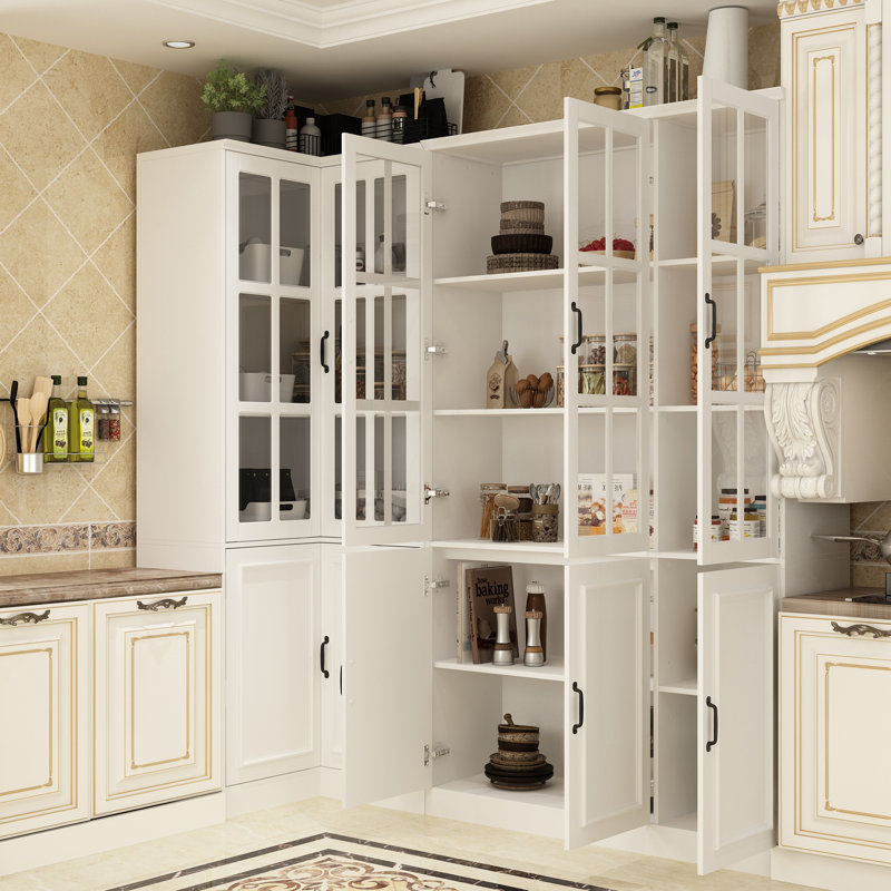 L-Sharped Corner Pantry Cabinet