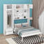Grand lit escamotable mural, lit escamotable pliable tout-en-un avec armoire supérieure-559558803