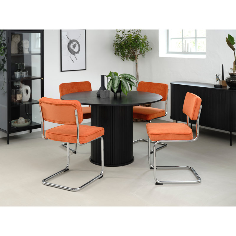 Teneasha Oak Round Dining Table, Black