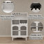 Armoire à vin de salon avec porte-bouteilles et porte en verre, armoire de rangement décorative pour la maison