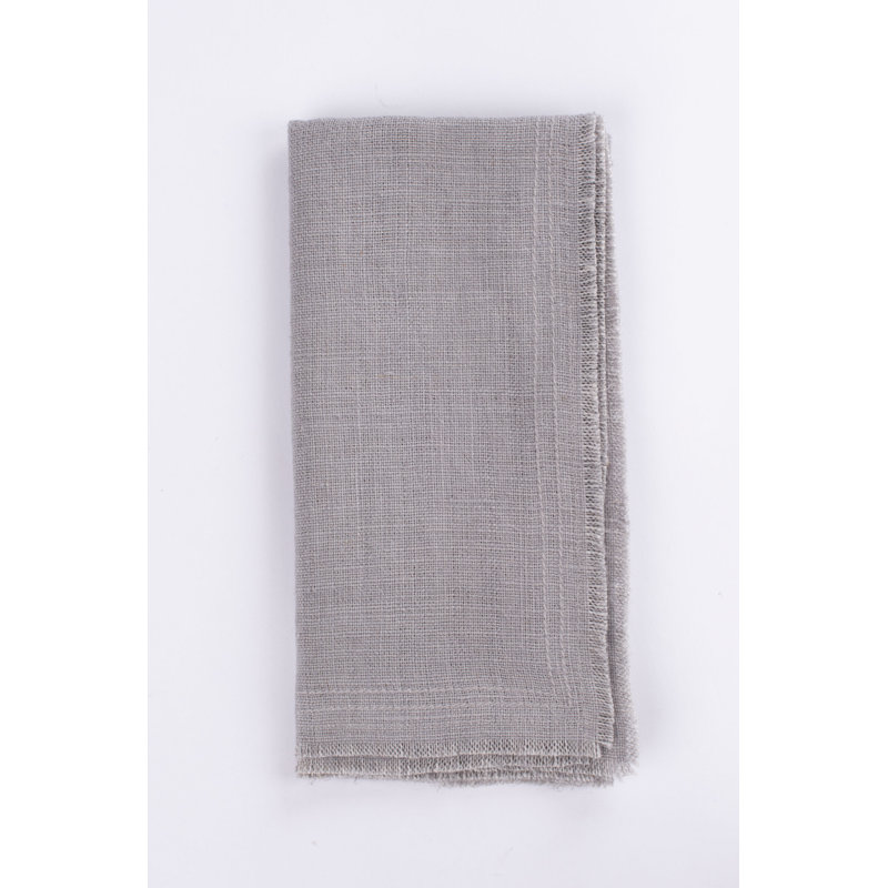 ENSEMBLE DE serviettes de table en lin RAPHAEL (ensemble de 4), naturel, Gris
