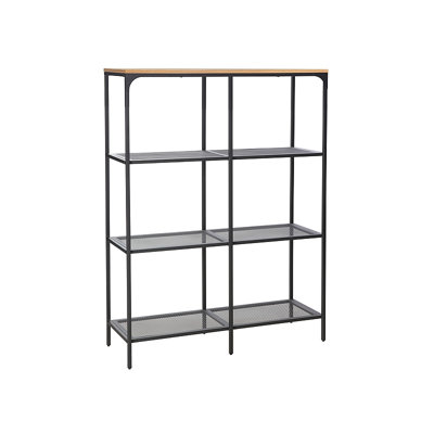 Shawdae 136.00cm H x 36.00cm W Metal Standard Bookcase