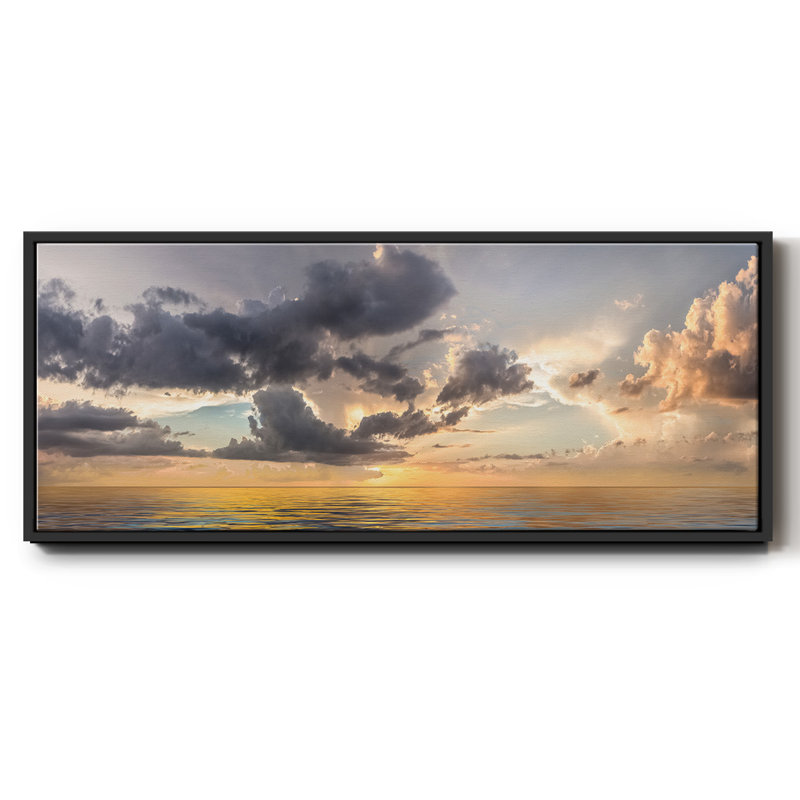 «Heavenly Sunset», reproduction sur toile, H 20 po x l 50 po x P 1,5 po, Noir