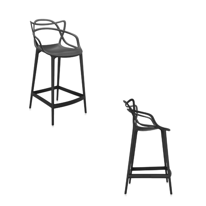 Tabouret de comptoir 26 po Danyetta, Noir