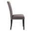 Ensemble de salle à manger 5 pièces Mella - Table ronde en faux marbre avec 4 chaises Parsons en velours, finition espresso foncé-730240957
