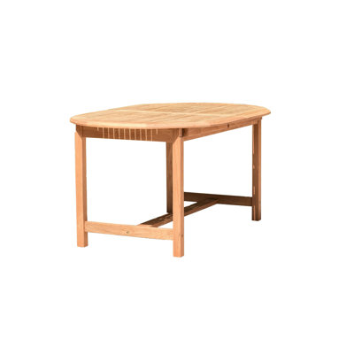 Audre Extendable Oval Teak Outdoor Dining Table
