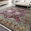 Tapis rouge et or de haute qualité noué à la main