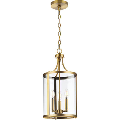 Luminaire suspendu cylindrique à 3 lumières de style bougie