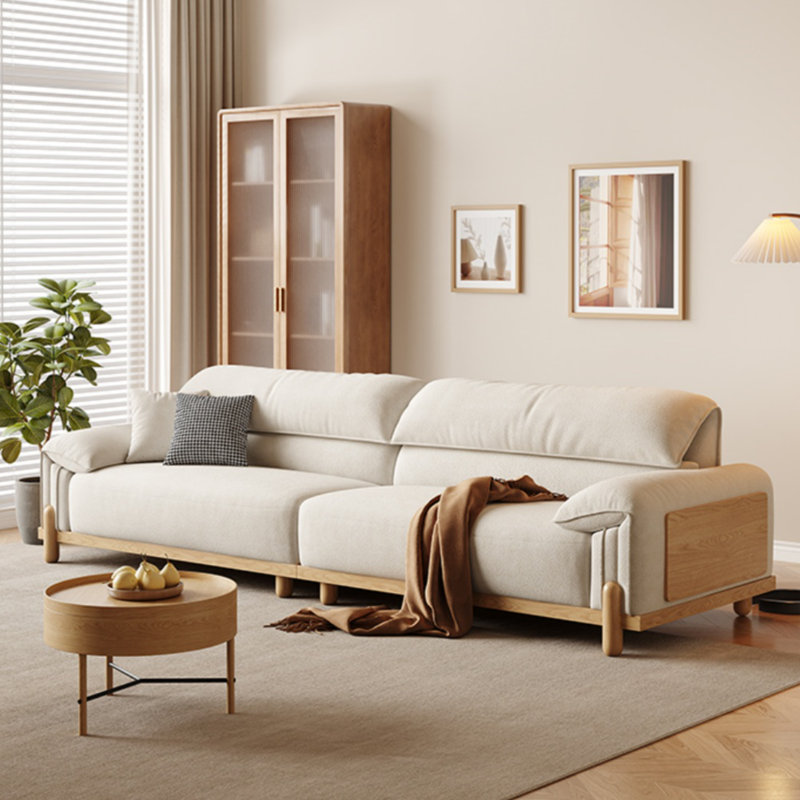 Canapé moderne en bois massif crème