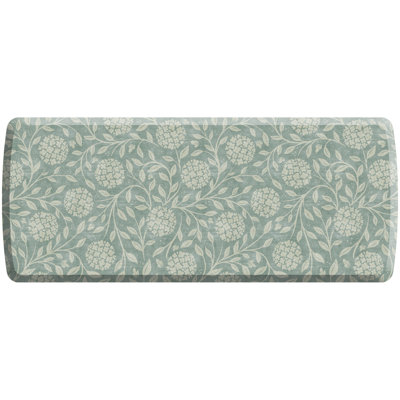 Anti-Fatigue Kitchen Comfort Mat, Hydrangea Vine Pattern in Sage Meadow