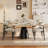 Upholstered Metal Frame Dining Chair (Set of 2) - Beige Side Chair-1034402591