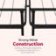 Structure de lit Pinckneyville en métal robuste avec coins ronds, simple TG-86530437