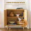 Buffet à 2 portes avec rangement en rotin naturel-1278901990