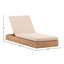 Darlene Teak Wood Outdoor Chaise, Sand