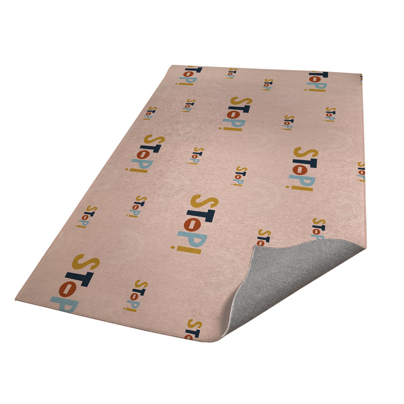 Stop Slate Kids Play Mat, Pink, Rectangle 2' x 3'